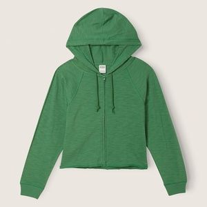 Pink Victoria's Secret SUMMER LOUNGE COTTON ZIP-UP HOODIE- Green